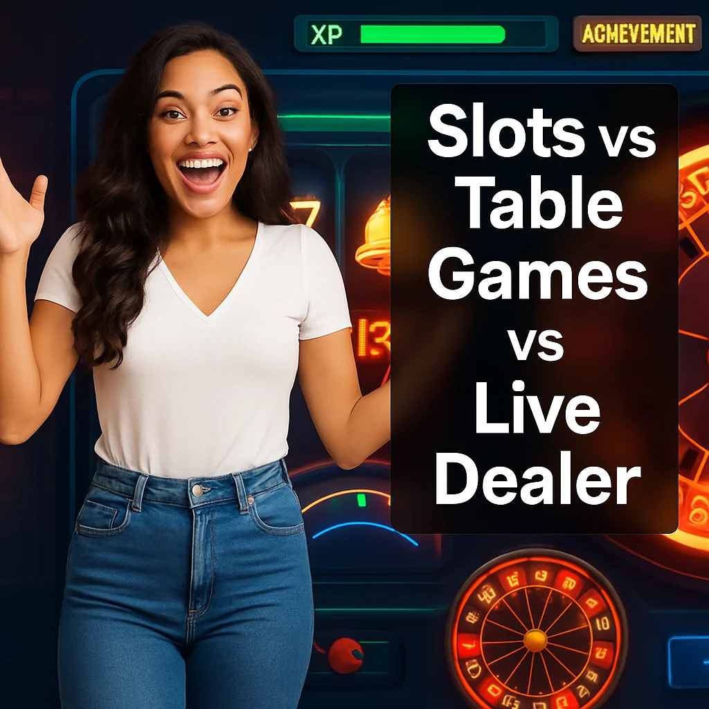 Slots vs Table Games vs Live Dealer